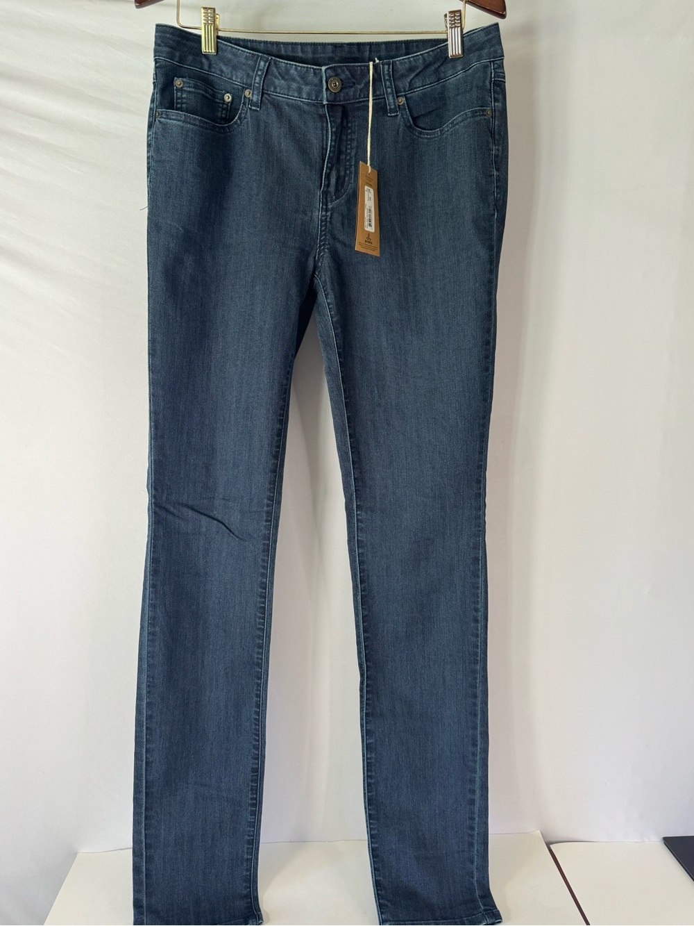Prana Women's Skinny Jeans in Dark Blue Wash Retail $99